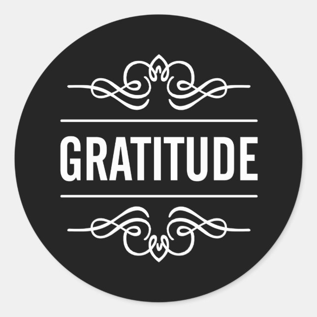 Sticker Rond Gratitude (Devant)