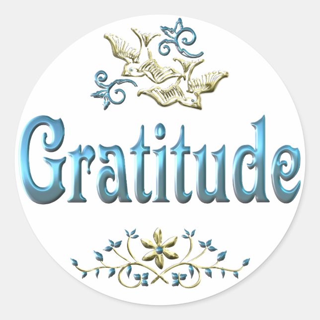 STICKER ROND GRATITUDE (Devant)