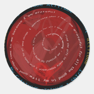 Sticker Rond Gratitude