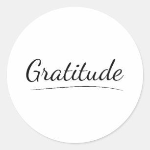 Sticker Rond Gratitude, Appréciation, Gentillesse, Bénédiction