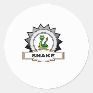 Sticker Rond Gravure de serpent