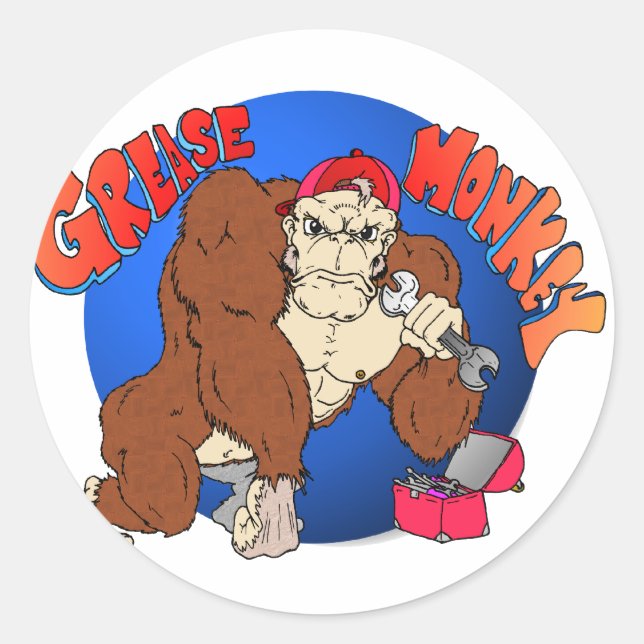 Sticker Rond Grease singe (Devant)