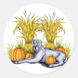 Sticker Rond Great Dane Blue Harvest UC