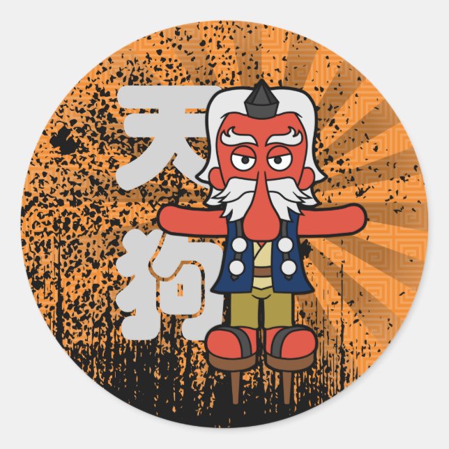 Sticker Rond Great Tengu Yokai (Devant)