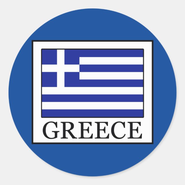 Sticker Rond Grèce (Devant)