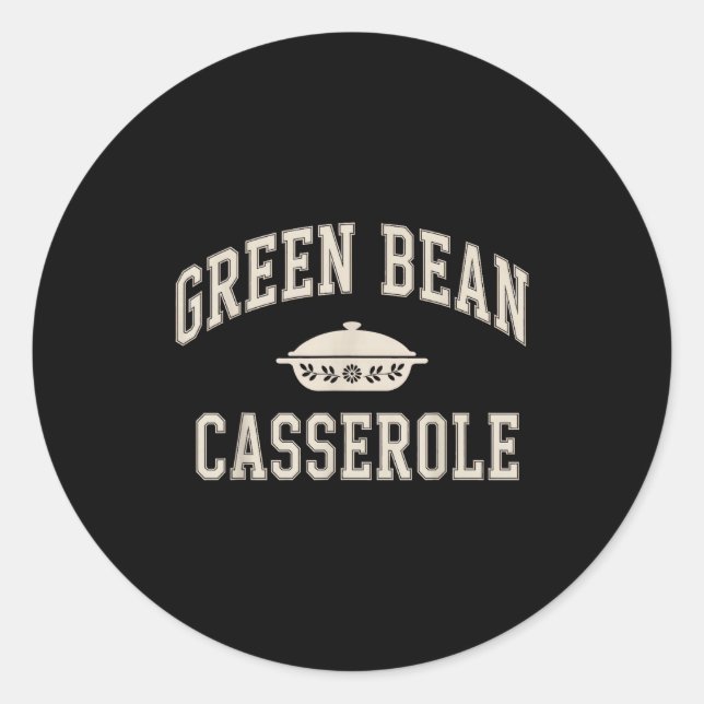 Sticker Rond Green Bean Cerole Thanksgiving  (Devant)