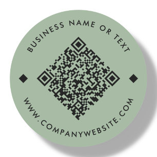 Sticker Rond Green Code QR personnalisé professionnel