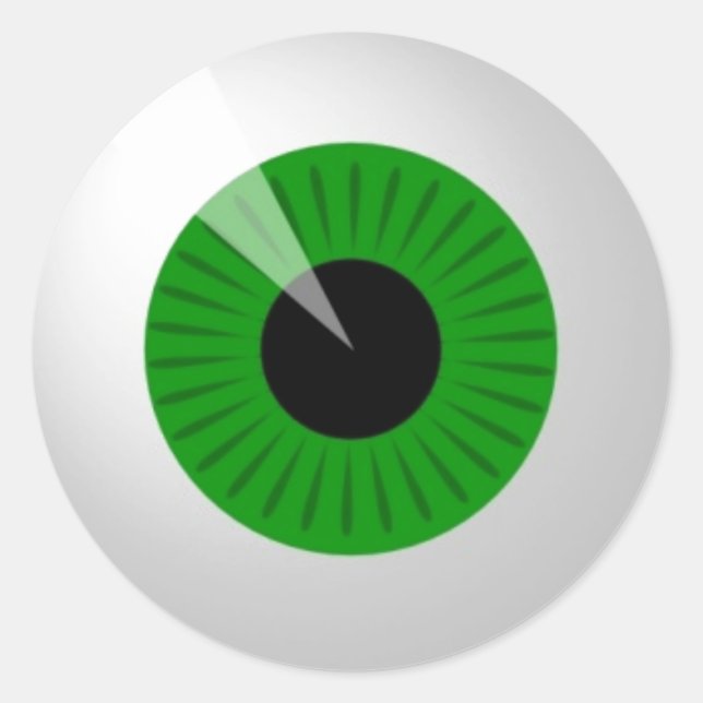 Sticker Rond Green Eyeball (Devant)