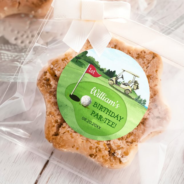 Sticker Rond Green Golf 1er Anniversaire Par tee (Créateur téléchargé)