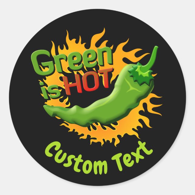 Sticker Rond Green is HOT (Devant)
