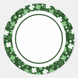 Sticker Rond Green Shamrock