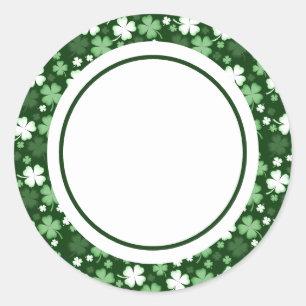 Sticker Rond Green Shamrock