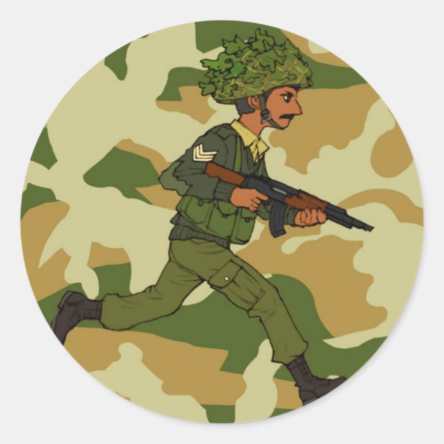 STICKER ROND GREEN SOLDIER PAKISTAN (Devant)