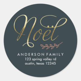Sticker Rond Green Winter Joy