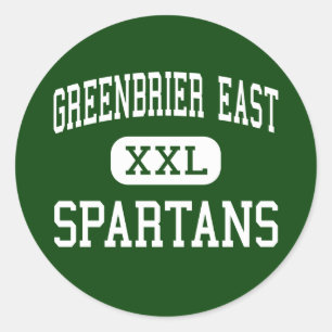 Sticker Rond Greenbrier Est - Spartans - High - Lewisburg