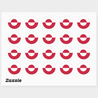 Sticker Rond Greenland Stickers, Greenland Flag