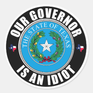 Sticker Rond Gregg Abbott est un idiot