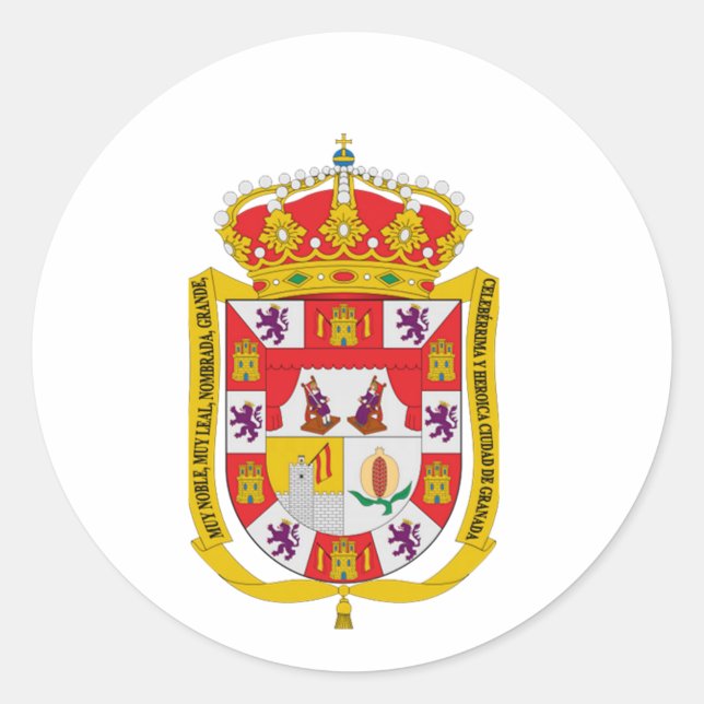 Sticker Rond Grenade (Espagne) Armoiries (Devant)