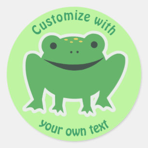 Sticker Rond Grenouille à dessin personnalisé