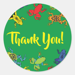Sticker Rond Grenouille arborescente Anniversaire de enfant mûr