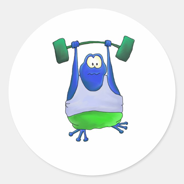 Sticker Rond Grenouille de levage (Devant)