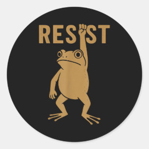 Sticker Rond Grenouille de Rtland Art de ville drôle - Grenouil