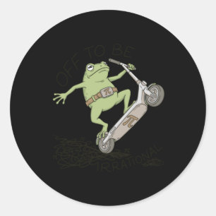 Sticker Rond Grenouille drôle de maths Pi jour pun irrationnel 