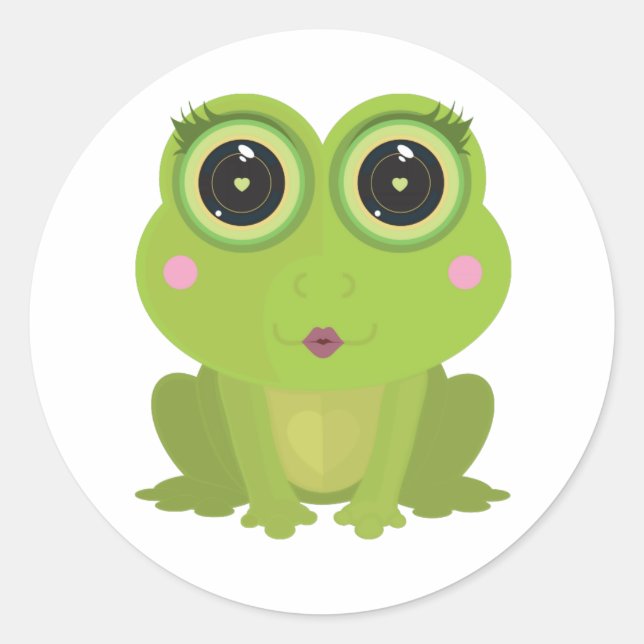 Sticker Rond Grenouille femelle (Devant)