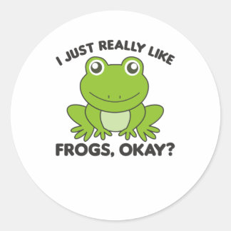 Sticker Rond Grenouille Grenouille Favorite Animal Sweet Frogs