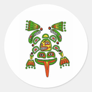 Sticker Rond Grenouille haïda