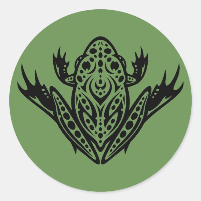 Sticker Rond Grenouille léopard (Devant)