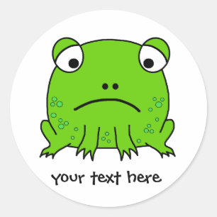 Sticker Rond Grenouille triste