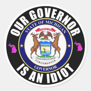 Sticker Rond Gretchen Whitmer est un idiot