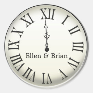 Sticker Rond Grève de minuit Nouvel An