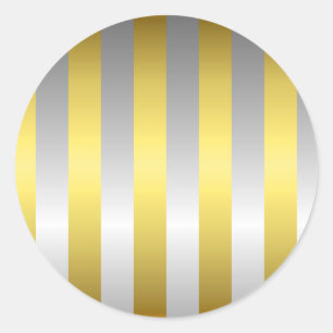 Sticker Rond Grèves d'or et d'argent