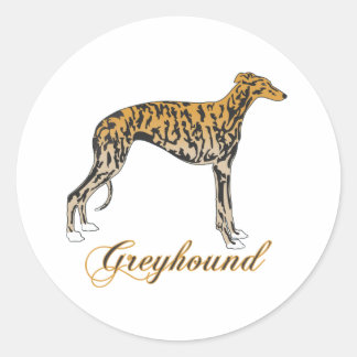 Sticker Rond Greyhound bringé