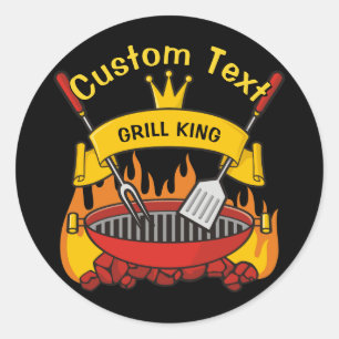 Sticker Rond Grill King