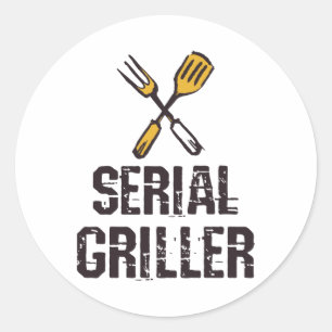 Sticker Rond Griller série Grill Barbecue maître Grill