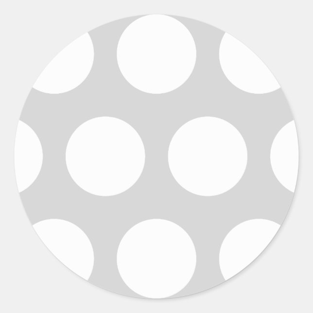 Sticker Rond Gris clair avec points (Devant)