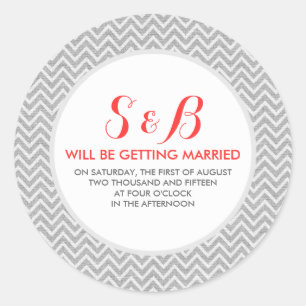 Sticker Rond Gris clair Chevron Motif Lin Texture 3b