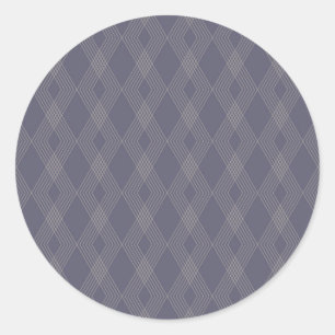 Sticker Rond Gris, cool, tendance, simple, moderne zig zag moti