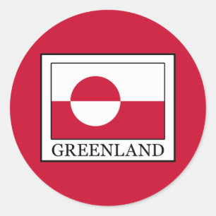 Sticker Rond Groenland