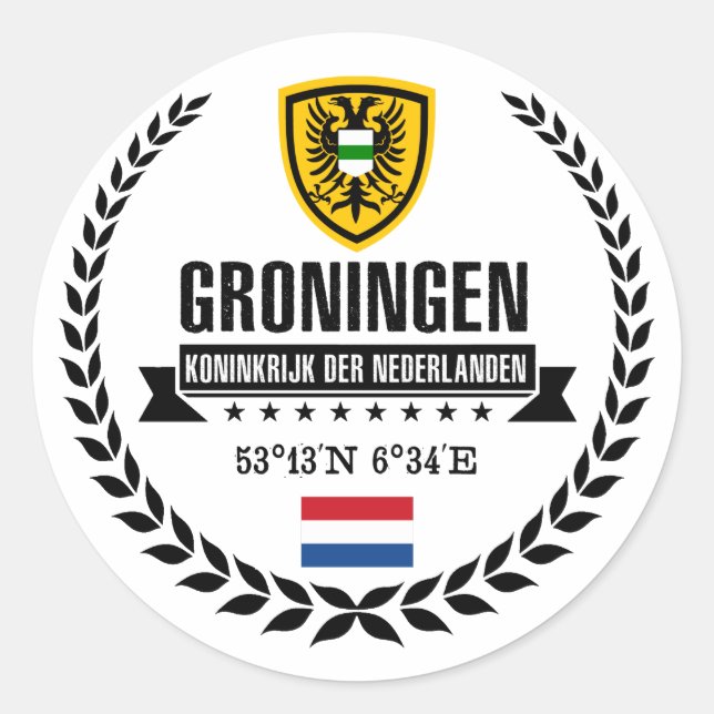 Sticker Rond Groningue (Devant)