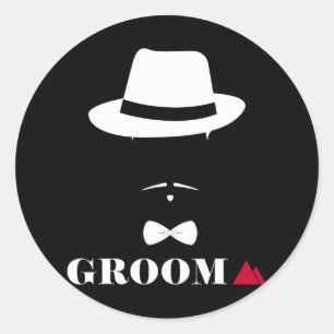 Sticker Rond Groom Squad Groomsmen Ring Mariage Bachelor Party