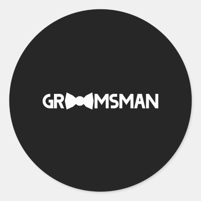 Sticker Rond Groomsman (Devant)