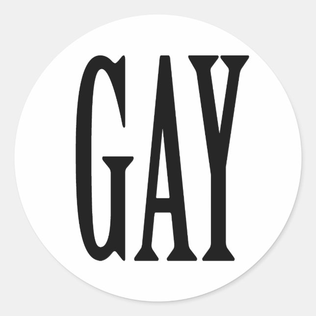 STICKER ROND GROS GAY (Devant)