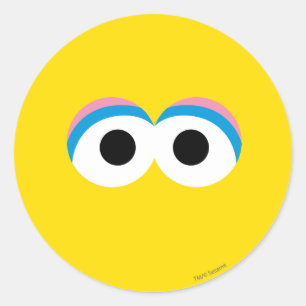 Sticker Rond Gros Oiseau Gros Visage