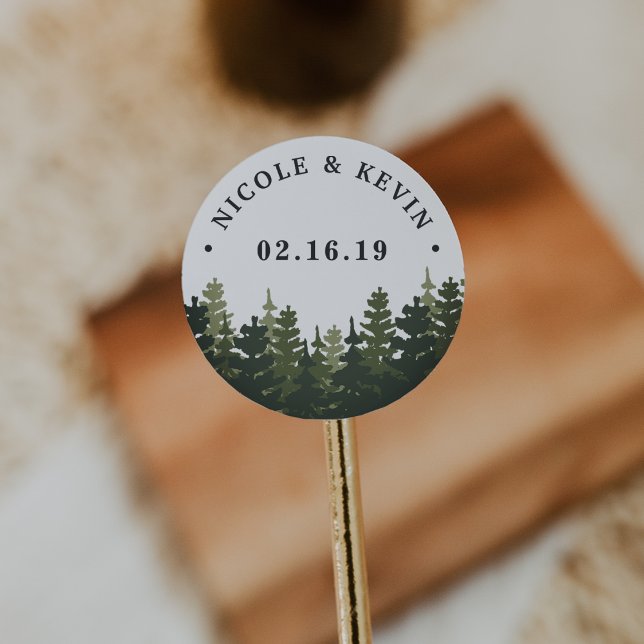 Sticker Rond Gros pins | Mariage personnalisé (Créateur téléchargé)
