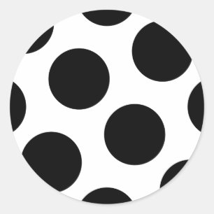 Sticker Rond Gros points noirs