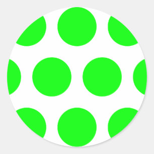 Sticker Rond Gros pois lime